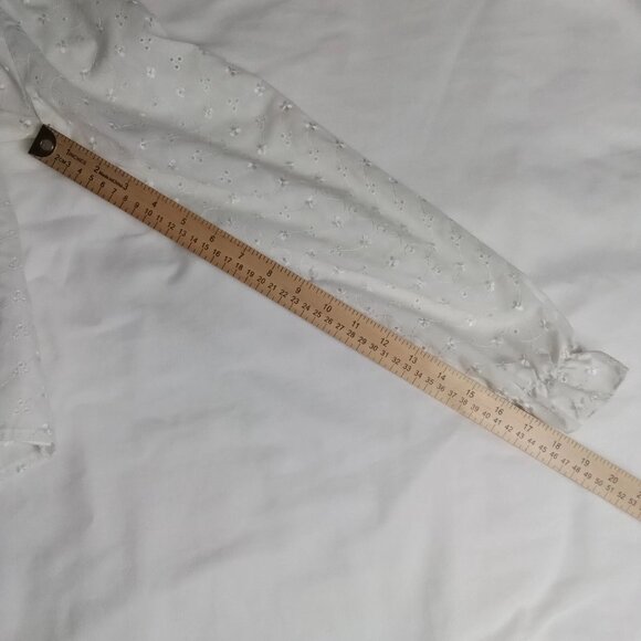 Vintage Vicki Wayne Ruffle Front Eyelet Prairie Blouse - Picture 6 of 6